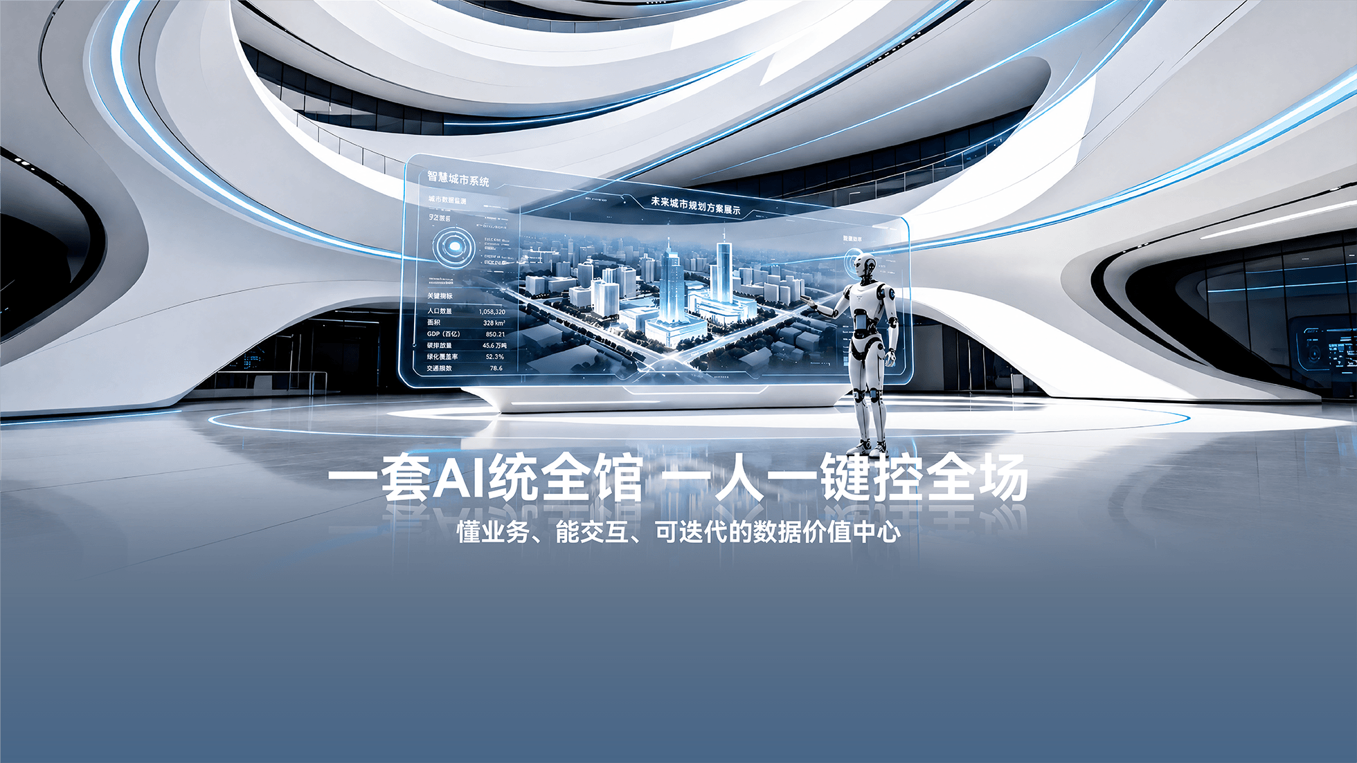 AI展览展示背景